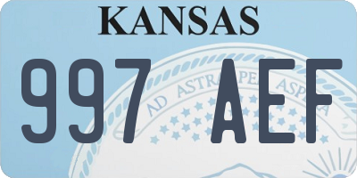 KS license plate 997AEF