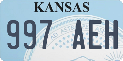KS license plate 997AEH