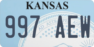 KS license plate 997AEW