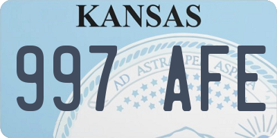 KS license plate 997AFE