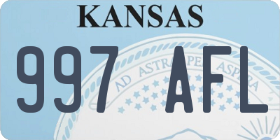 KS license plate 997AFL