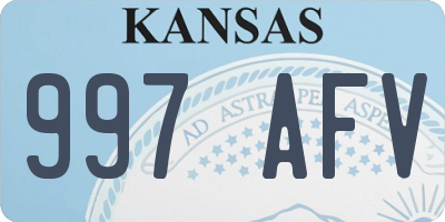 KS license plate 997AFV