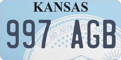 KS license plate 997AGB