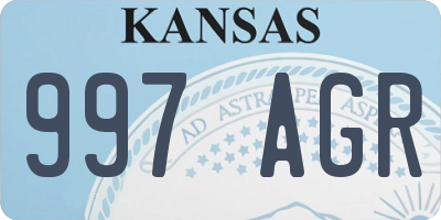 KS license plate 997AGR