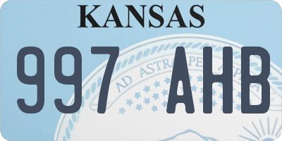 KS license plate 997AHB