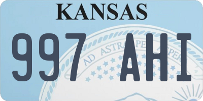 KS license plate 997AHI