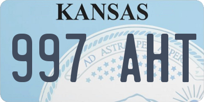 KS license plate 997AHT