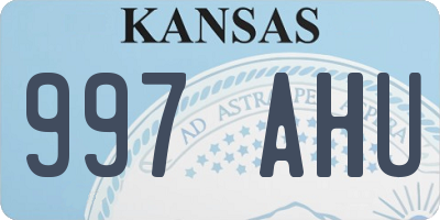 KS license plate 997AHU