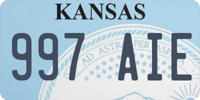 KS license plate 997AIE