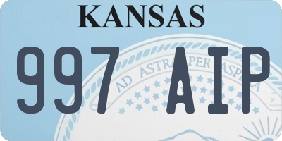 KS license plate 997AIP