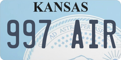 KS license plate 997AIR