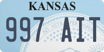 KS license plate 997AIT