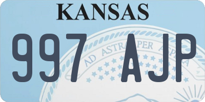KS license plate 997AJP