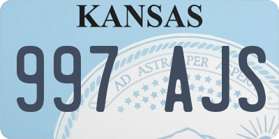 KS license plate 997AJS