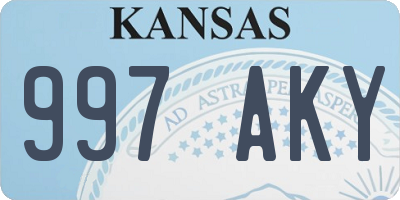 KS license plate 997AKY