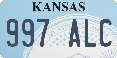KS license plate 997ALC