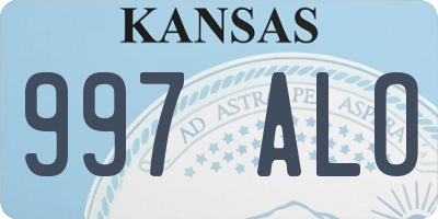 KS license plate 997ALO