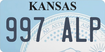 KS license plate 997ALP