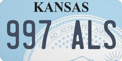 KS license plate 997ALS