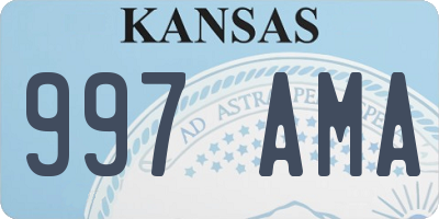 KS license plate 997AMA