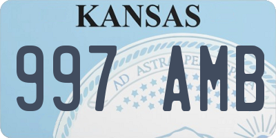 KS license plate 997AMB