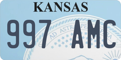 KS license plate 997AMC