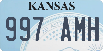KS license plate 997AMH