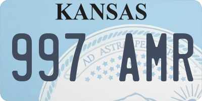 KS license plate 997AMR