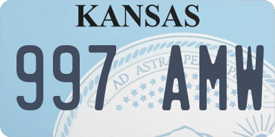 KS license plate 997AMW