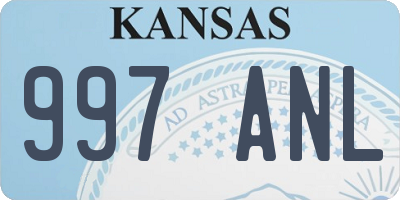 KS license plate 997ANL