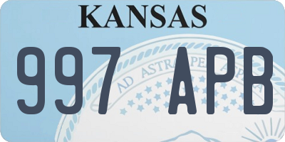 KS license plate 997APB