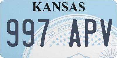KS license plate 997APV