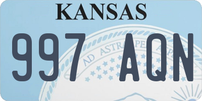 KS license plate 997AQN