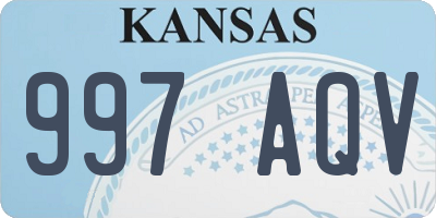 KS license plate 997AQV
