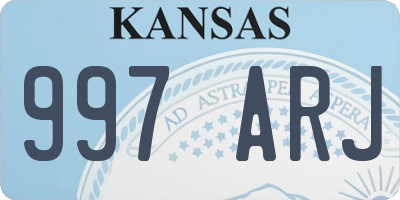 KS license plate 997ARJ