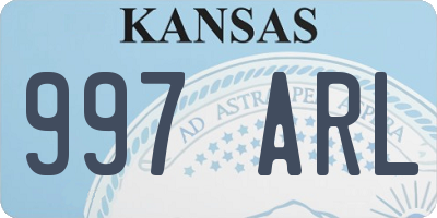 KS license plate 997ARL