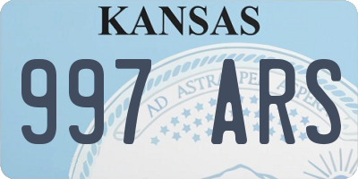 KS license plate 997ARS