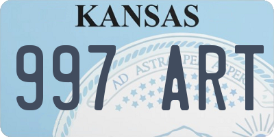 KS license plate 997ART