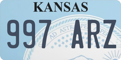 KS license plate 997ARZ