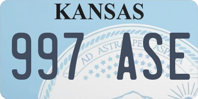 KS license plate 997ASE