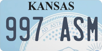 KS license plate 997ASM