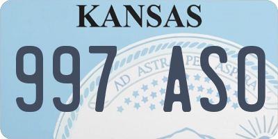 KS license plate 997ASO