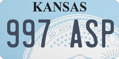 KS license plate 997ASP
