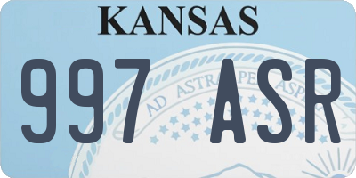 KS license plate 997ASR