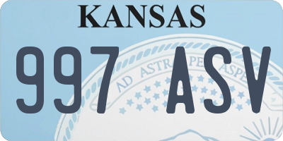 KS license plate 997ASV
