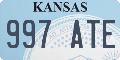 KS license plate 997ATE