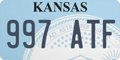 KS license plate 997ATF