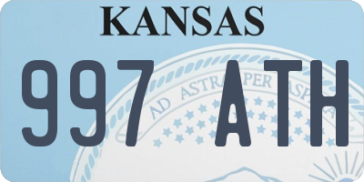 KS license plate 997ATH