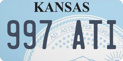 KS license plate 997ATI