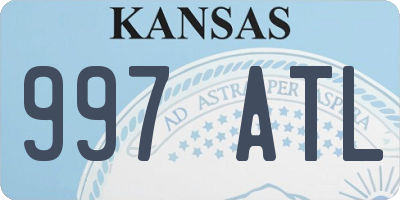 KS license plate 997ATL